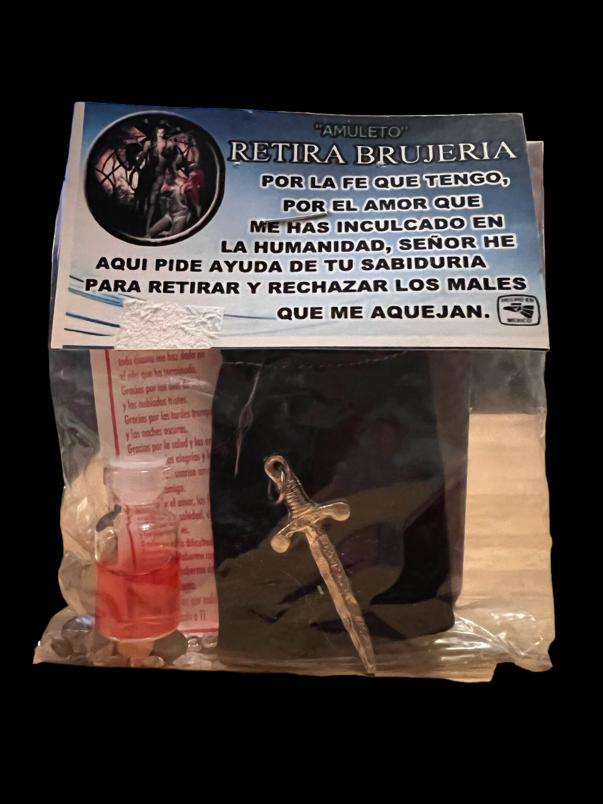 Retira Brujería Amulet + Protection + Remove Witchcraft + Made in Mexico + Amuleto + Morralito