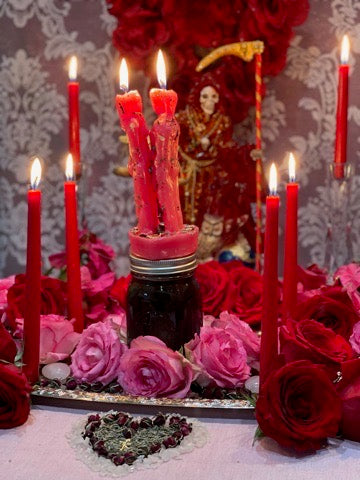 Santa Muerte Honey Jar + Sweetening Working + Love Spell