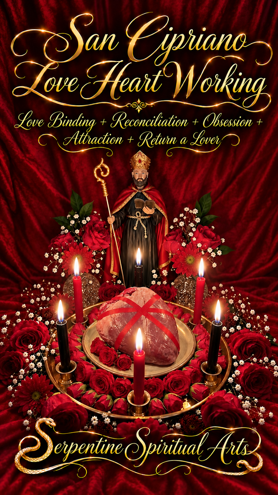 San Cipriano Love Heart Working + Amarre + Love Binding + Saint Cyprian + Amarração Amorosa