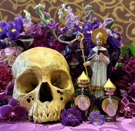 Saint Cyprian Oil + Necromancy + Witchcraft + Sorcery + Occult + Road Opening + Protection + Mastery + Domination + Healing + Spirit Control