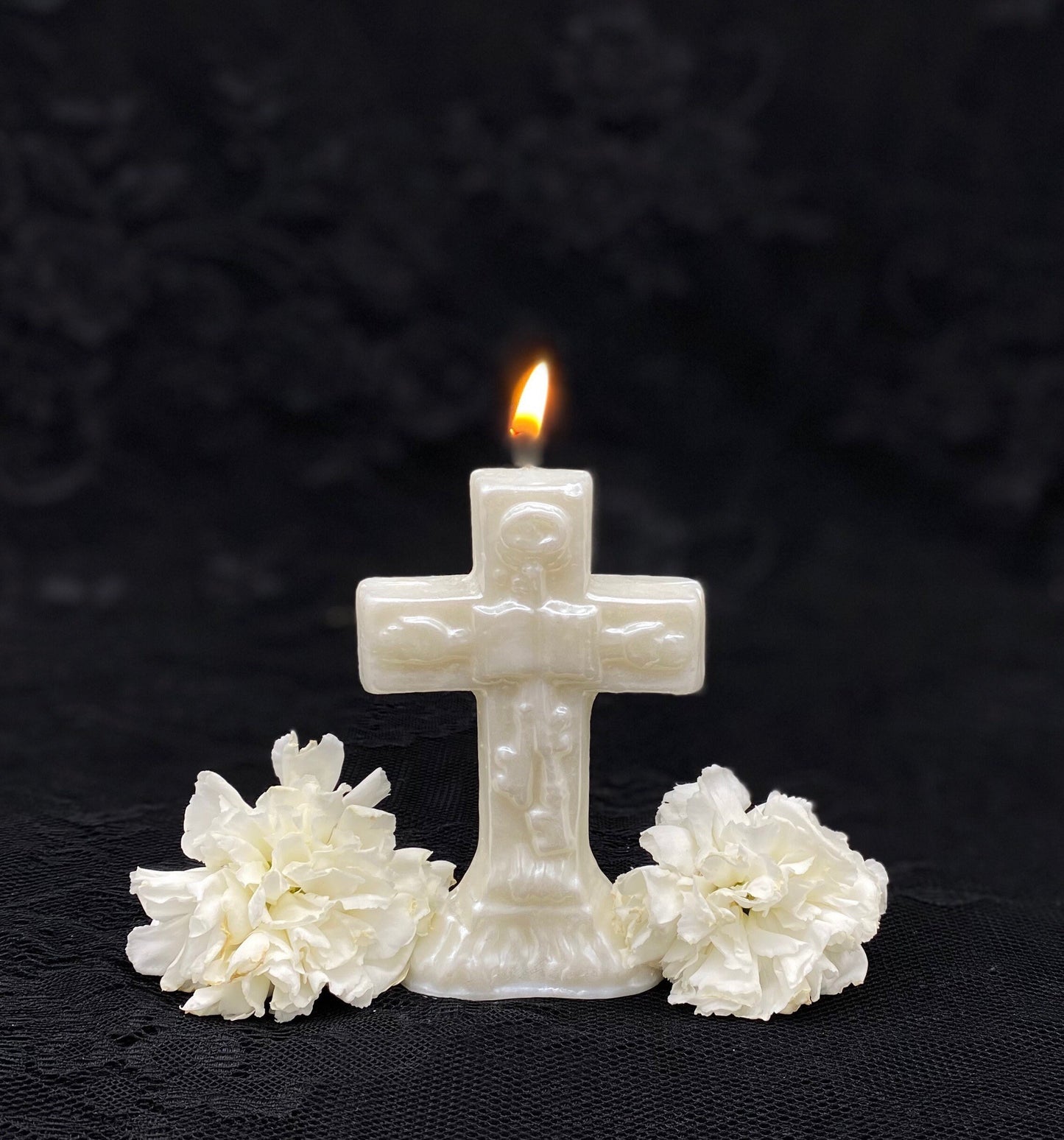 Crucifix Candle + Cross + Hoodoo + Conjure + Divine Assistance