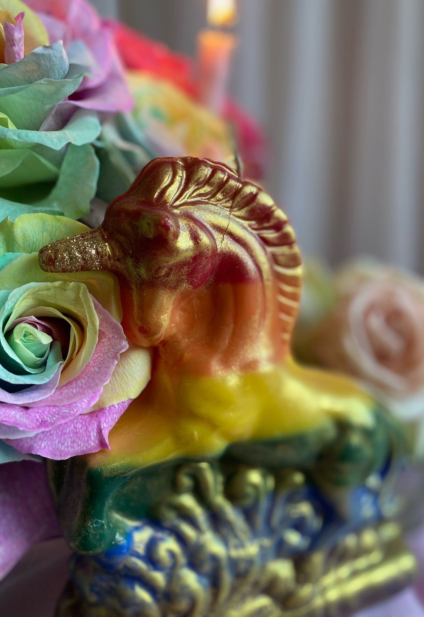 Rainbow Unicorn Candle + Queer Pride + LGBTQI + Wishes