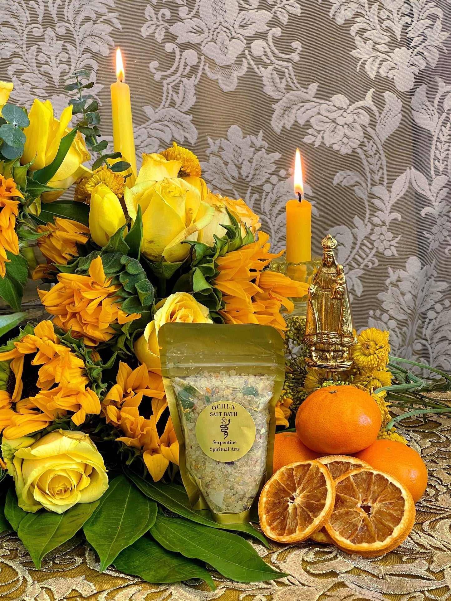 Oshun Ritual Set (Small) + African Spirit of Love & Prosperity + Ochun + Orisha + Santeria + Ifa