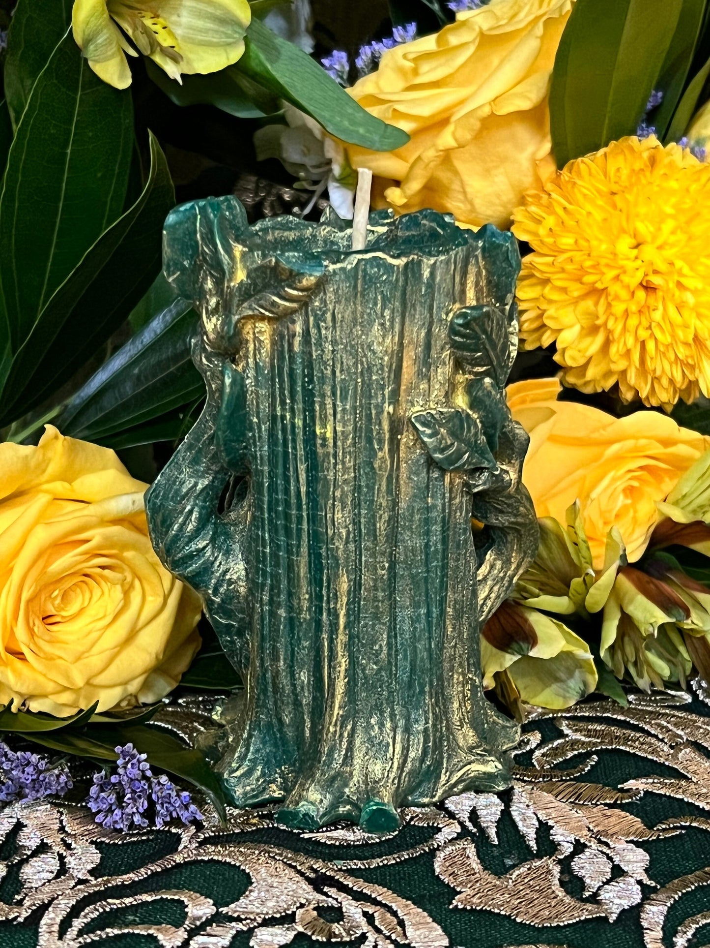 Forest Spirit Figure Candle + Gran Bwa + Vodou + Witch + Green Man + Gran Bois + Cernunnos + Hand Poured