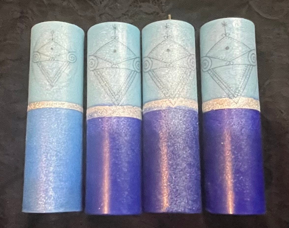 La Sirene Veve Pillar Candle + Fame + Abundance + Motherhood + Song + Wealth + Luck + Marriage