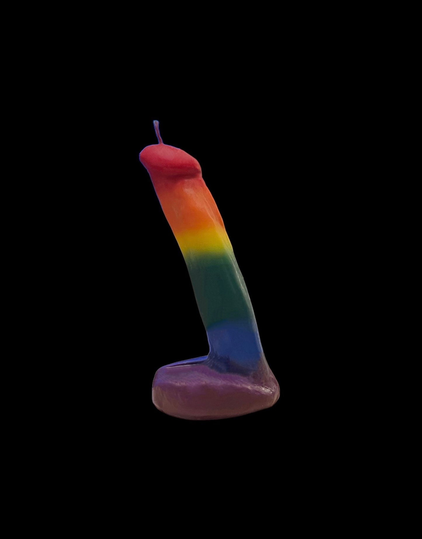 Rainbow Penis Candle + LGBTQI Pride + Gay + Passion + Sex + Casual Encounters + Queer + Bisexual