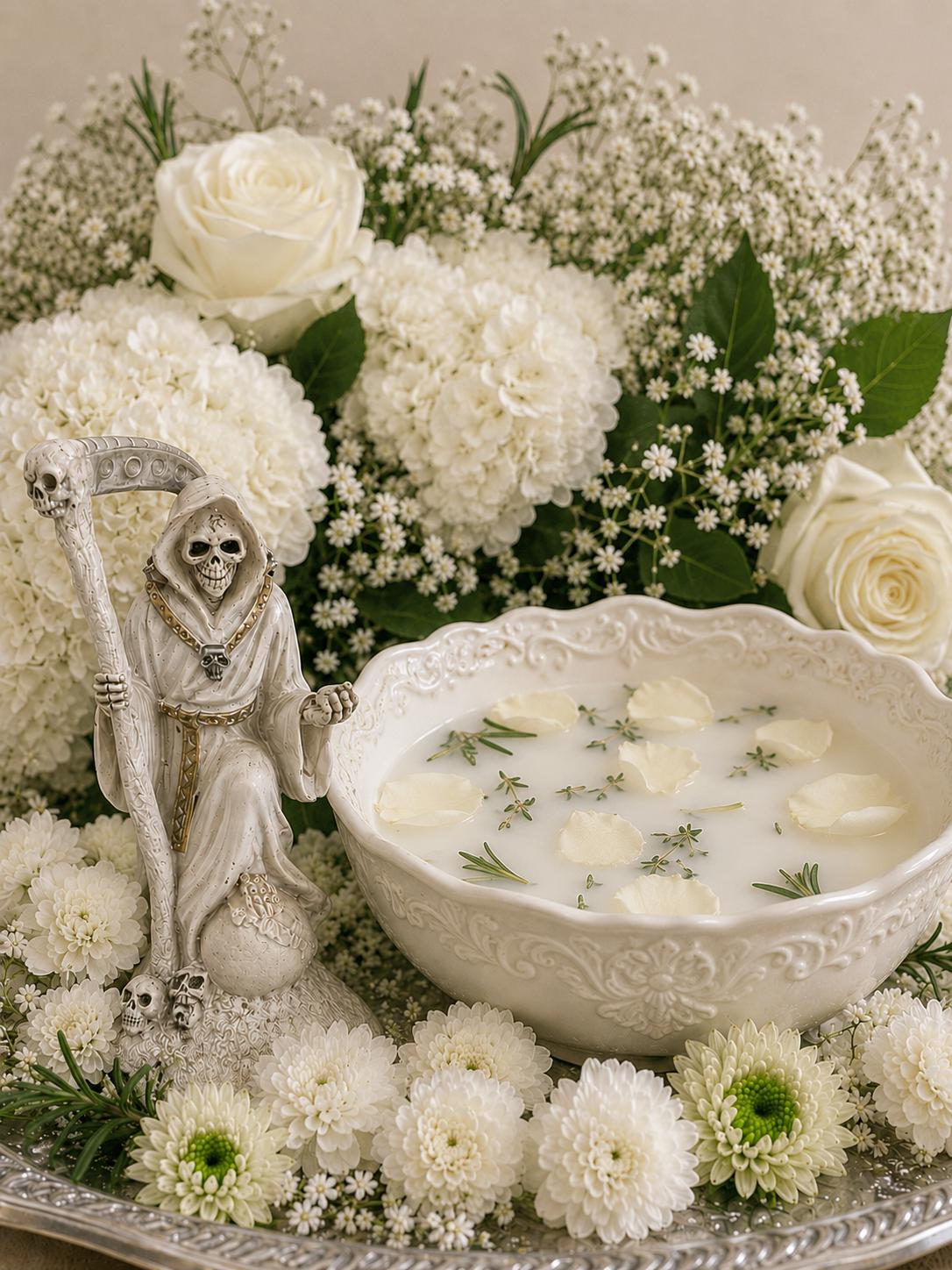 Santa Muerte Blanca Cleansing Candle & Bath