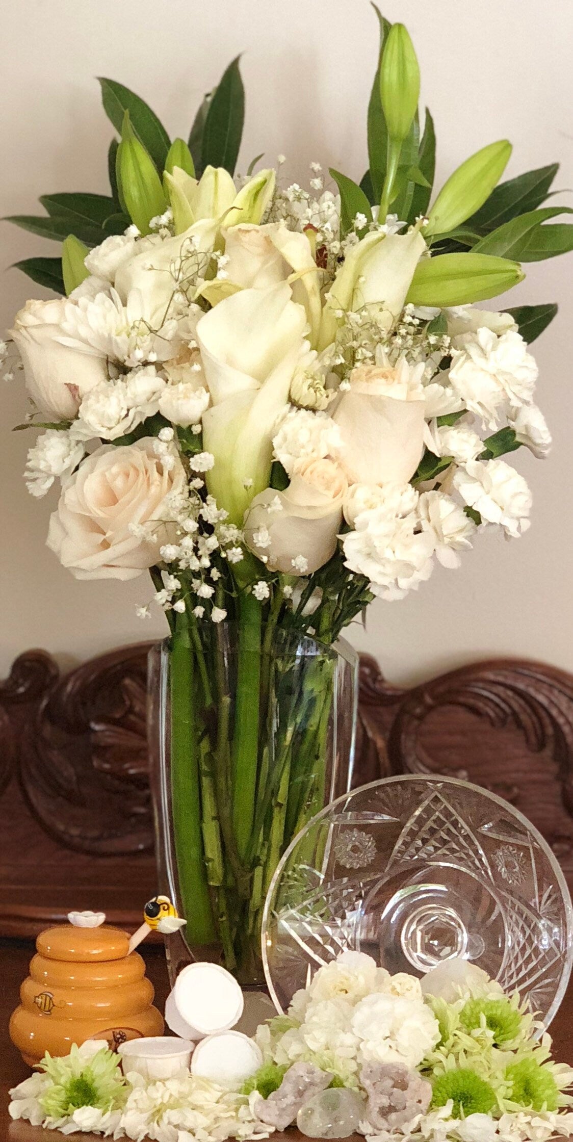 White Flower Bath Soak + Salts and Traditional Ritual Bath (Spiritual Cleansing Bath)