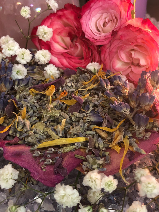 Lesbian Love Herbs + Candle Dressing