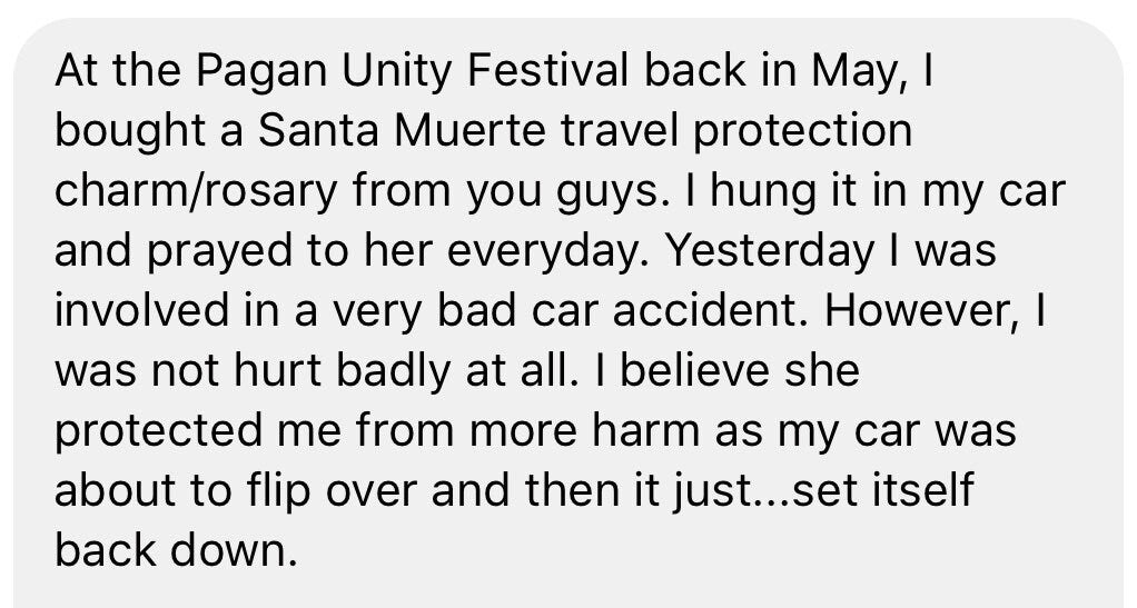 Santa Muerte Protection Amulet + Carry with You + Home + Car