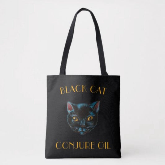 Black Cat Conjure Oil Tote Bag