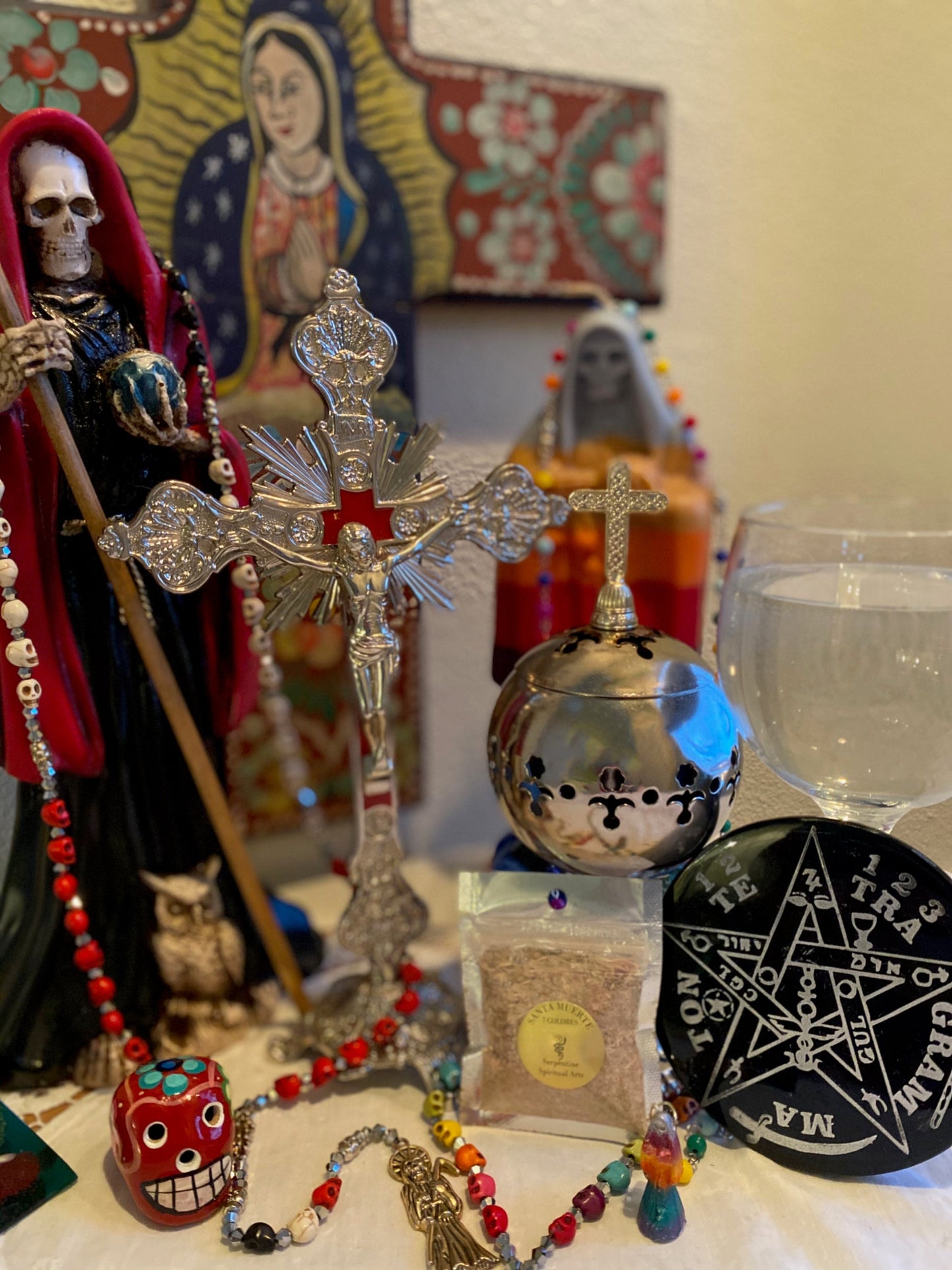 Santa Muerte Siete Colores Incense (Siete Potencias) + Hand Blended + Sahumerio