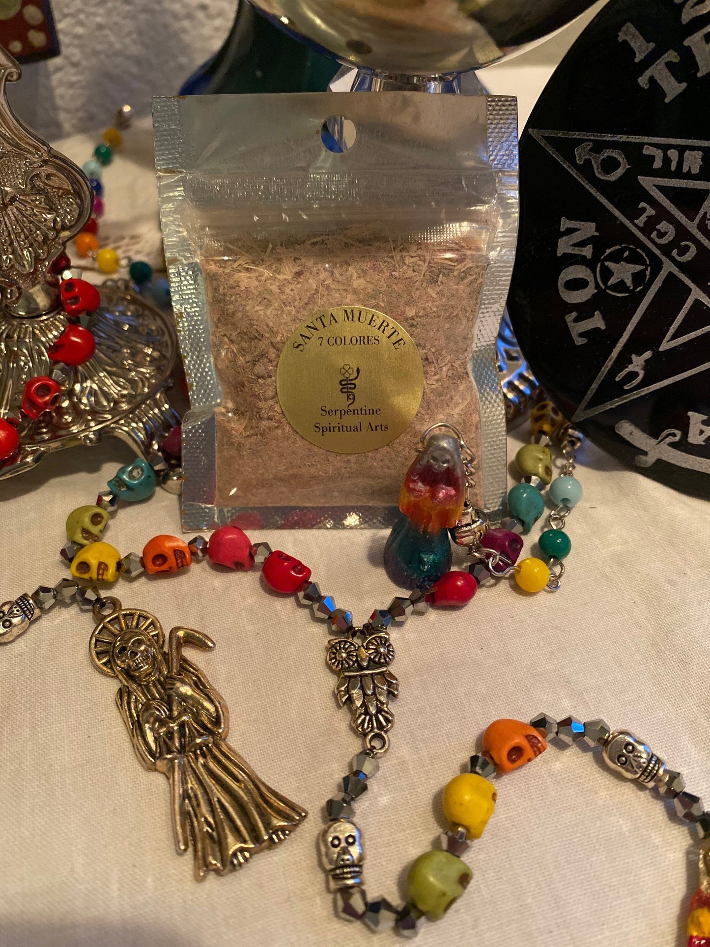 Santa Muerte Siete Colores Incense (Siete Potencias) + Hand Blended + Sahumerio