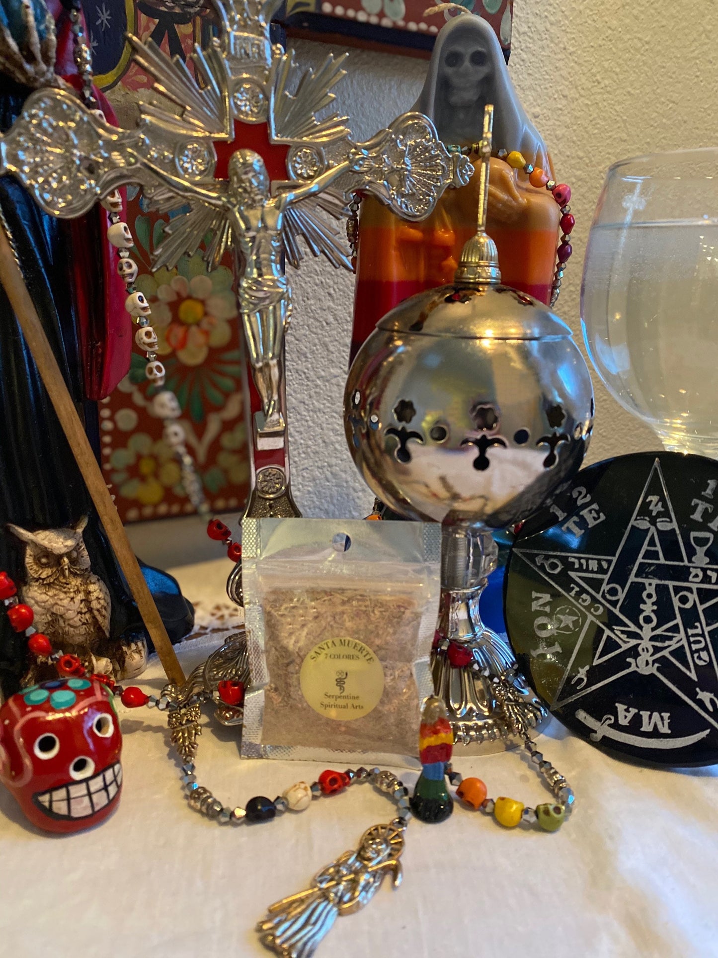 Santa Muerte Siete Colores Incense (Siete Potencias) + Hand Blended + Sahumerio
