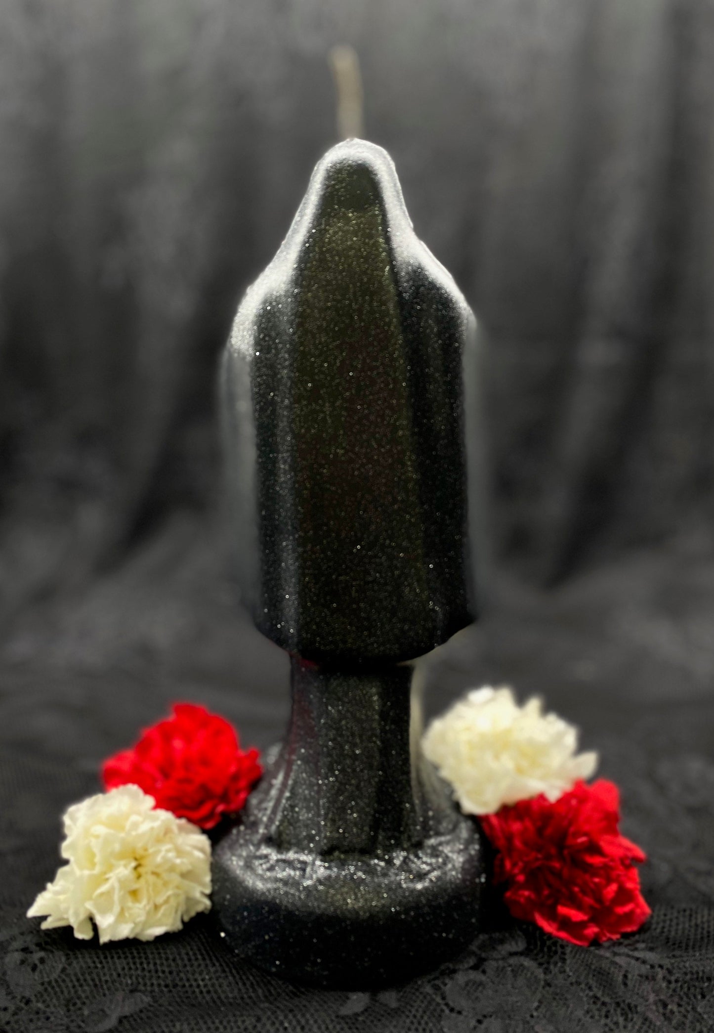 Santa Muerte Negra Candle + Protection + Binding + Reversing + 24K Gold