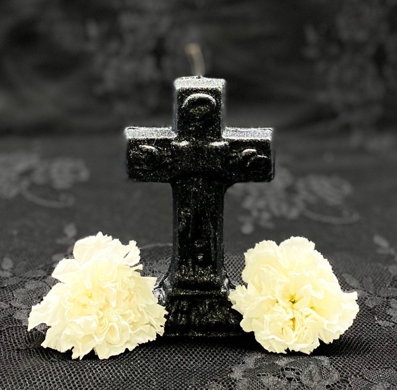 Crucifix Candle + Cross + Hoodoo + Conjure