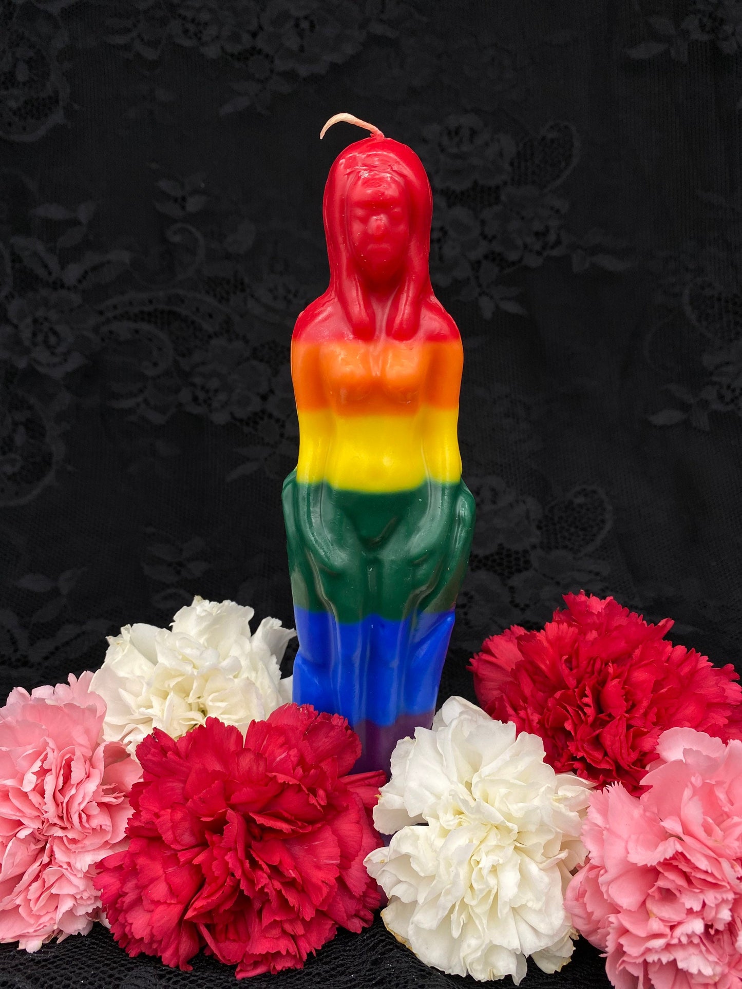 Female LGBTQ+ Pride Rainbow Figure Candle + Lesbian + Bisexual