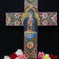 Hand-painted Guadalupe Crucifix + Blessed + Made in Mexico