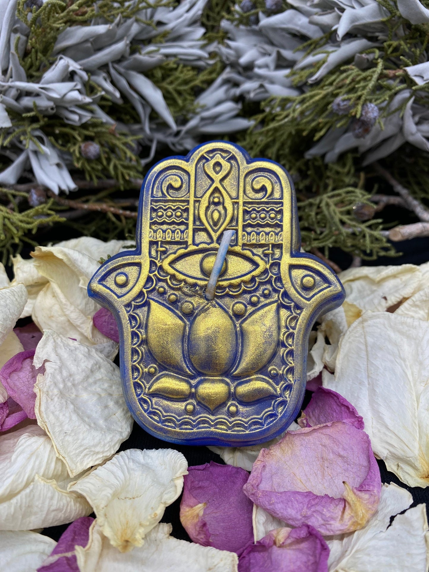Hamsa Candle + Protection Against Evil Eye