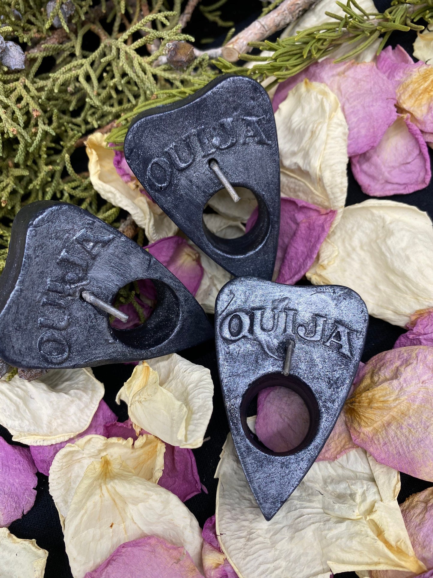 Three Ouija Planchette Candles