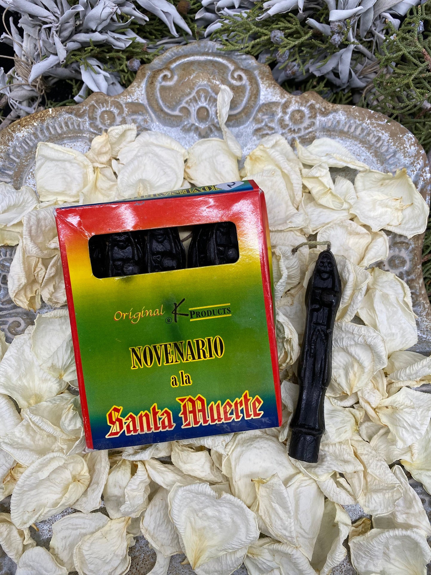 Santa Muerte Negra Novena Candles + Made in Mexico