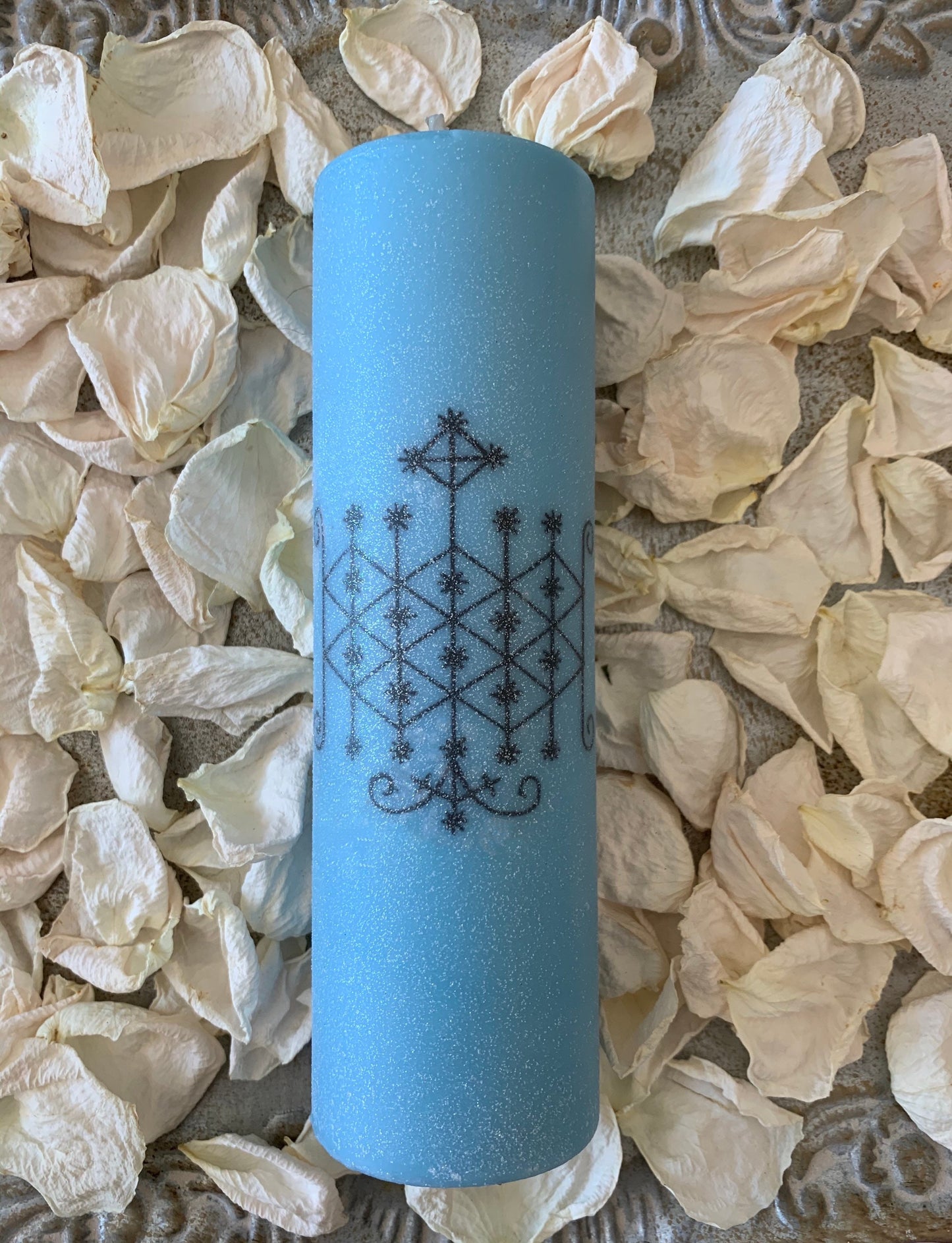 Ogou Badagris Veve Pillar Candle + Diplomacy