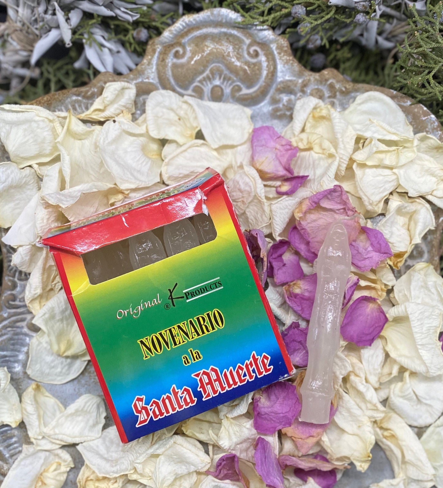 Santa Muerte Blanca Novena Candles+ Made in Mexico