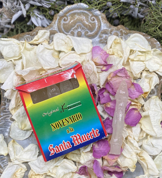 Santa Muerte Blanca Novena Candles+ Made in Mexico