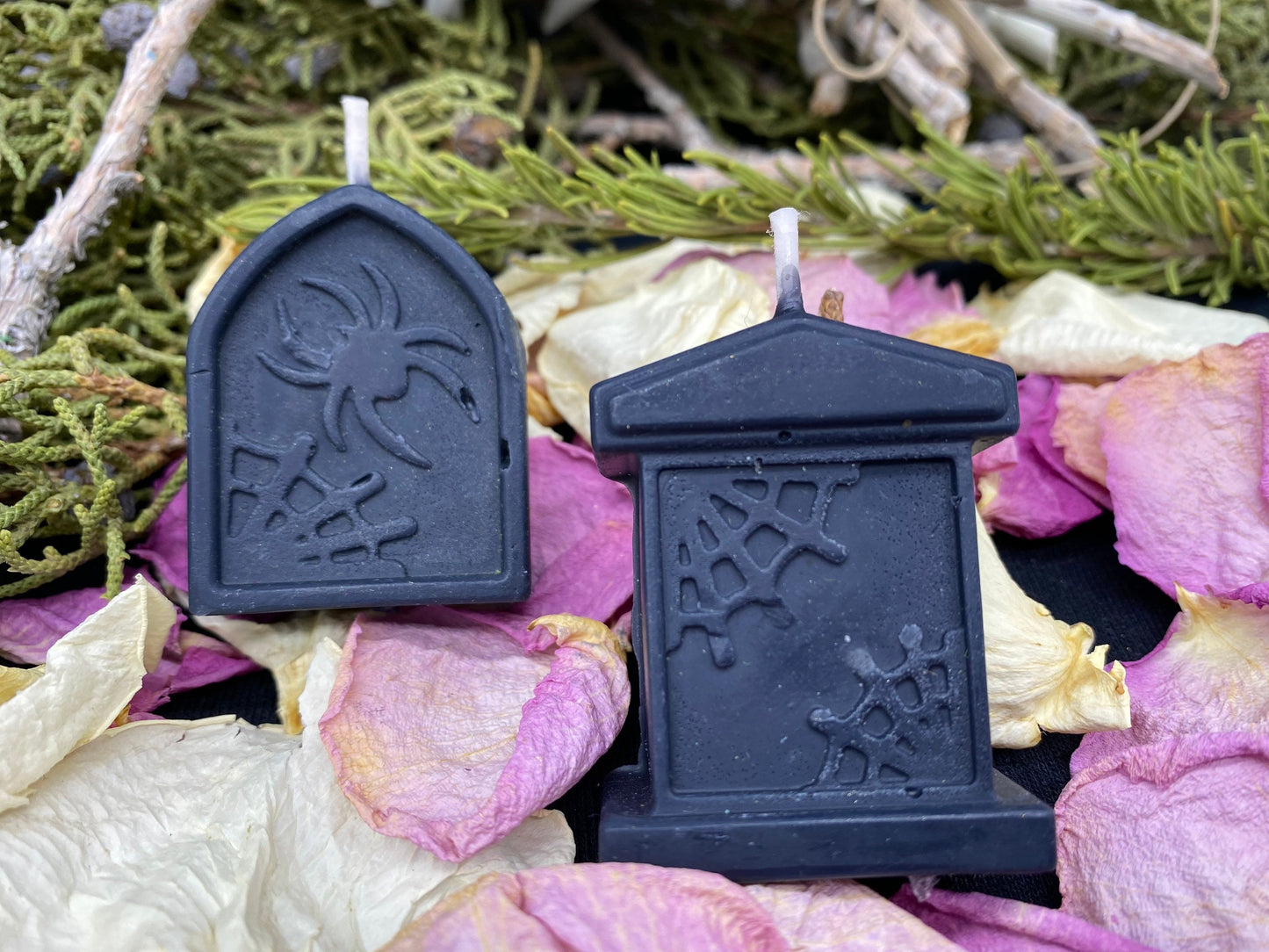 Four Tombstone Candles + Gift Box