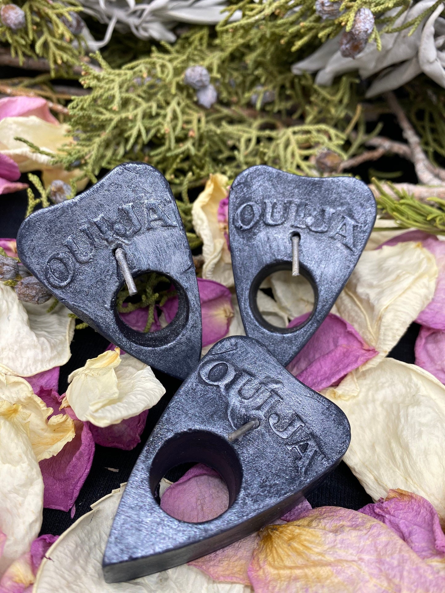 Three Ouija Planchette Candles