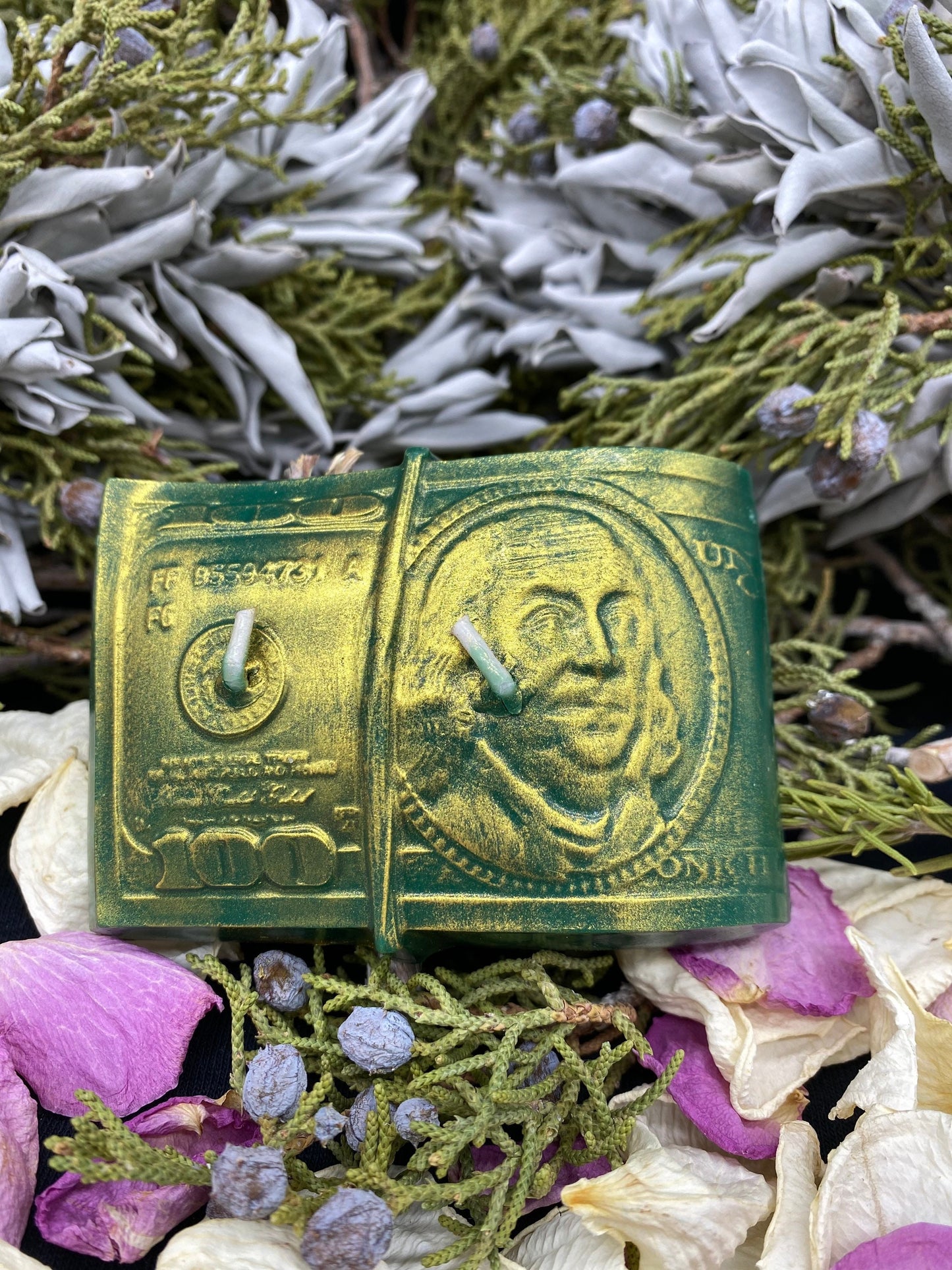 One Hundred Dollar Bill Candle + Money Drawing