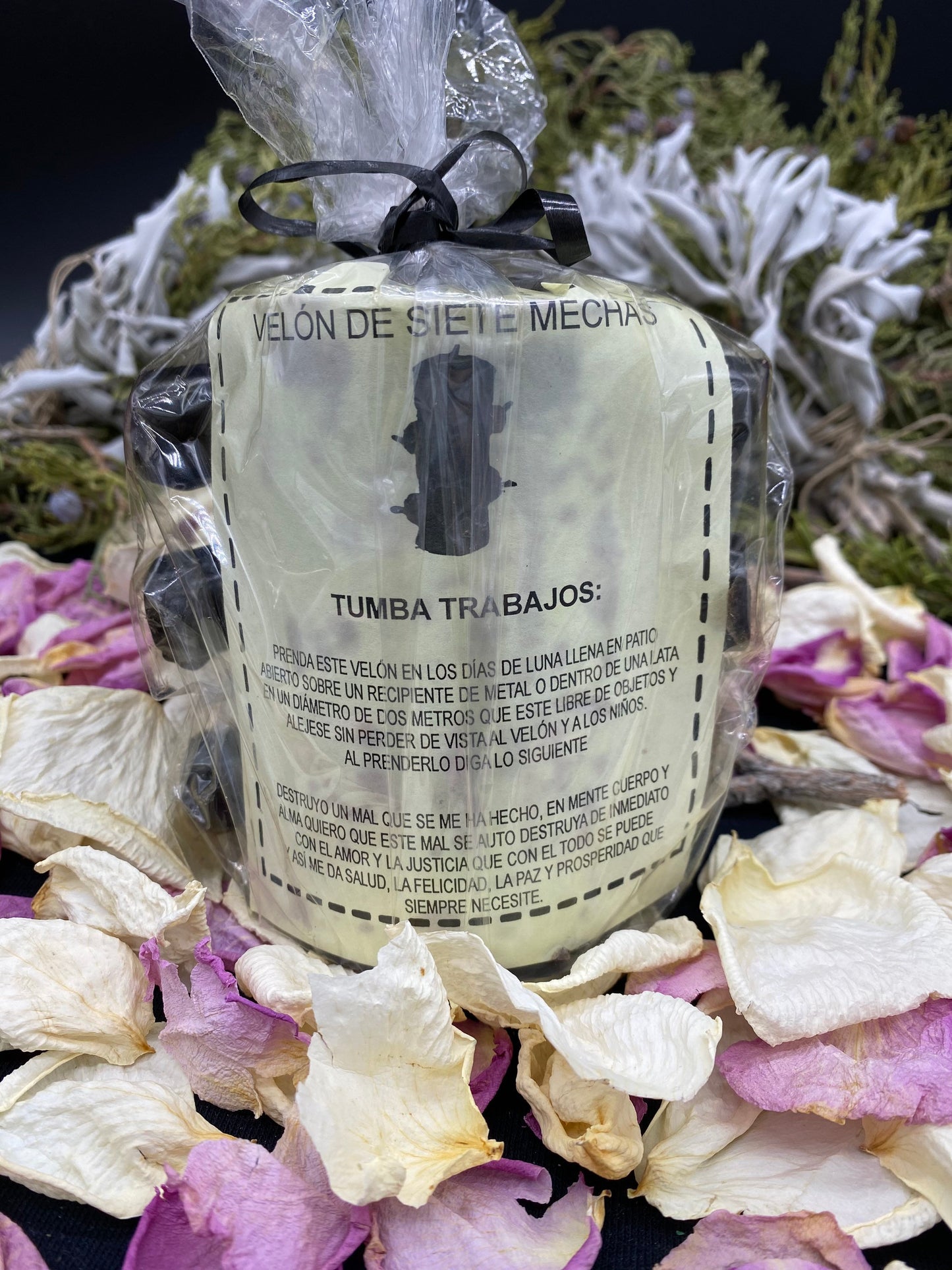 Spell Breaker Candle + Tumba Trabajos + 7 Mechas + Made in Mexico