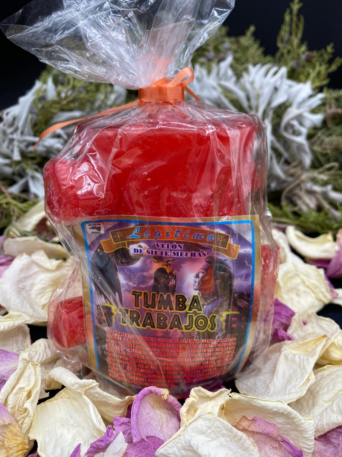 Spell Breaker Candle + Tumba Trabajos + 7 Mechas + Made in Mexico