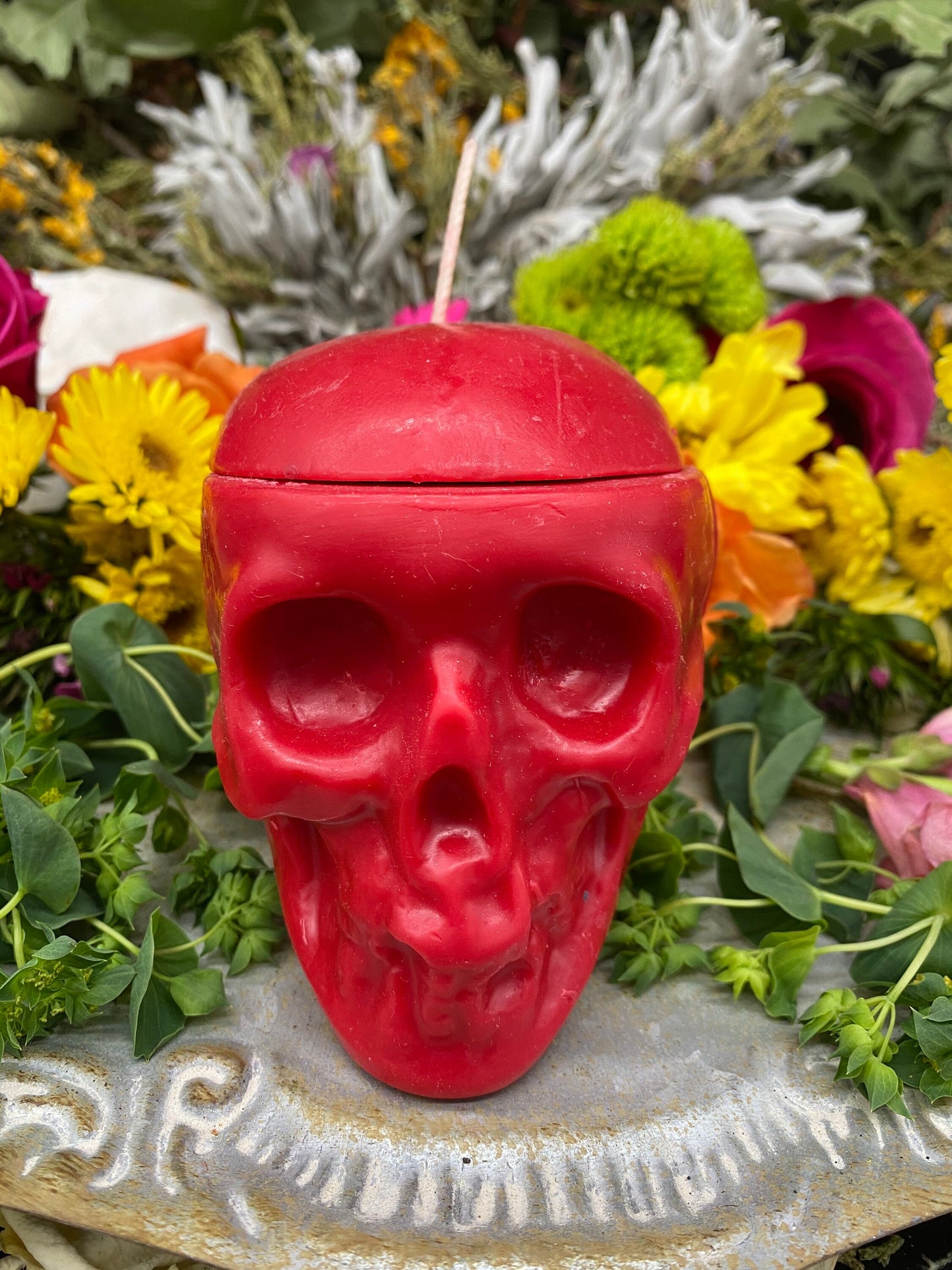 Loadable Skull Candle + Influence Thoughts + Hoodoo + Voodoo + Conjure