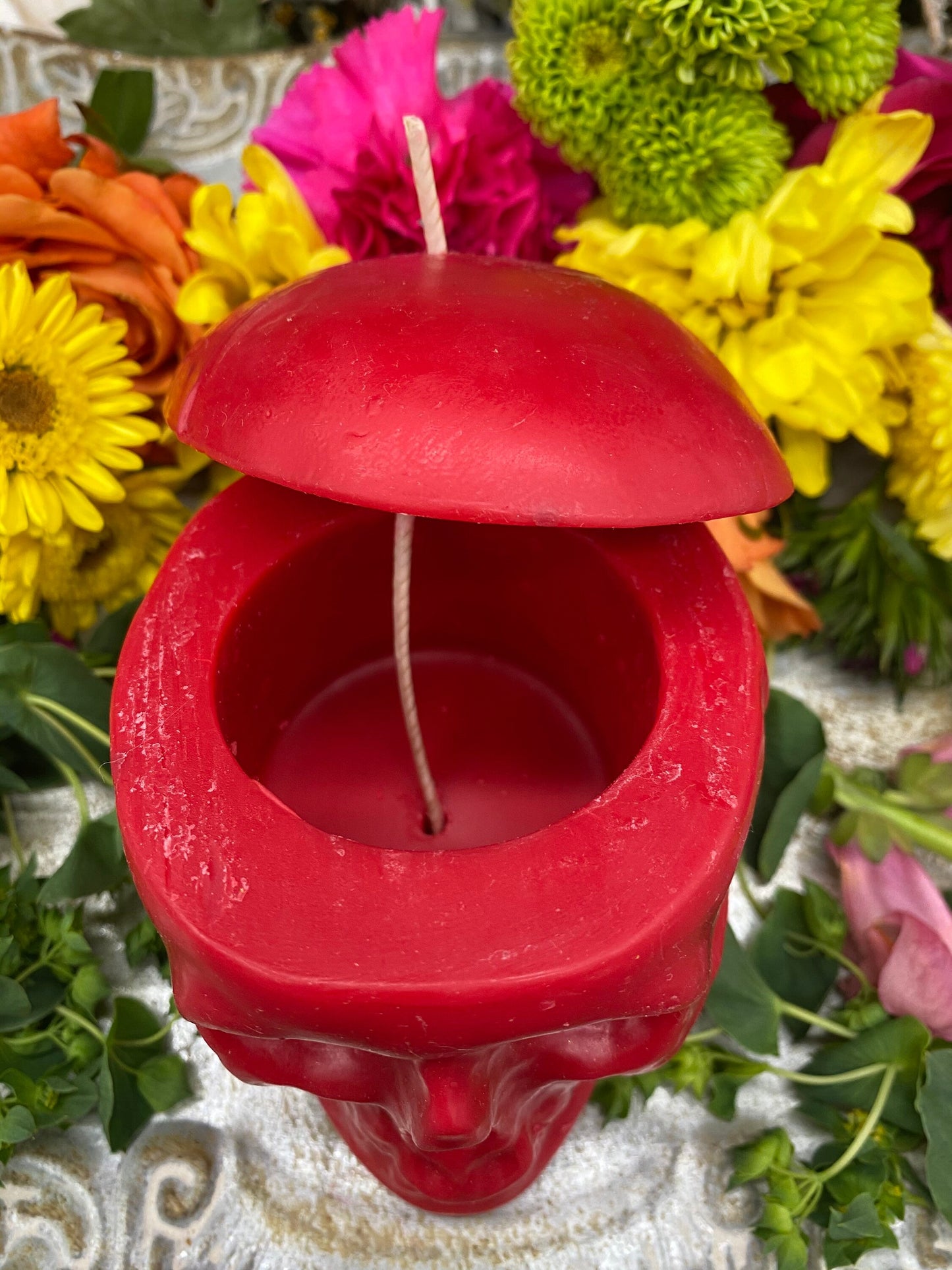 Loadable Skull Candle + Influence Thoughts + Hoodoo + Voodoo + Conjure