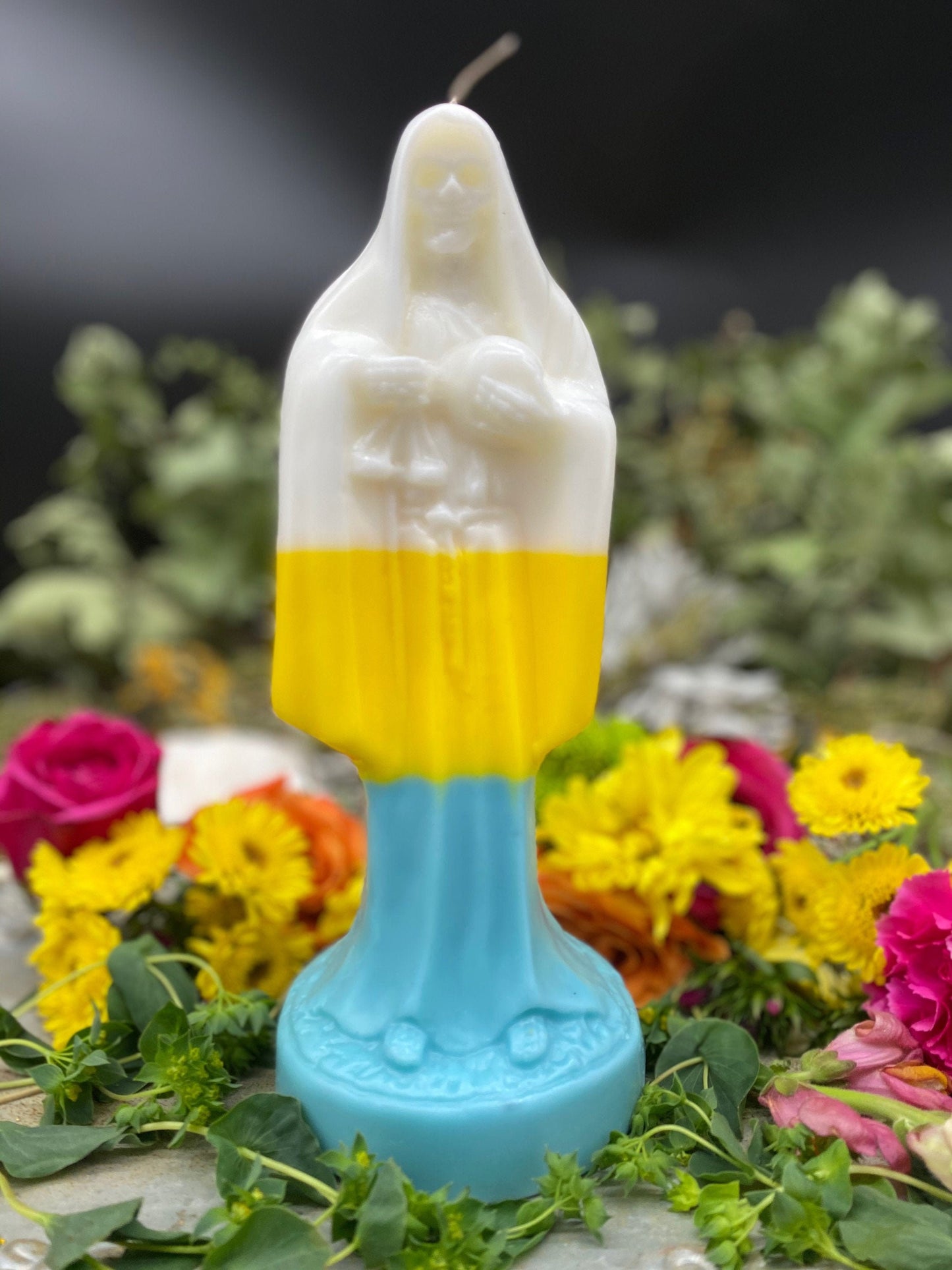 Santa Muerte Abre Camino Candle + Traditional Mexican Colors