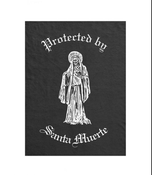 Protected by Santa Muerte Fleece Blanket