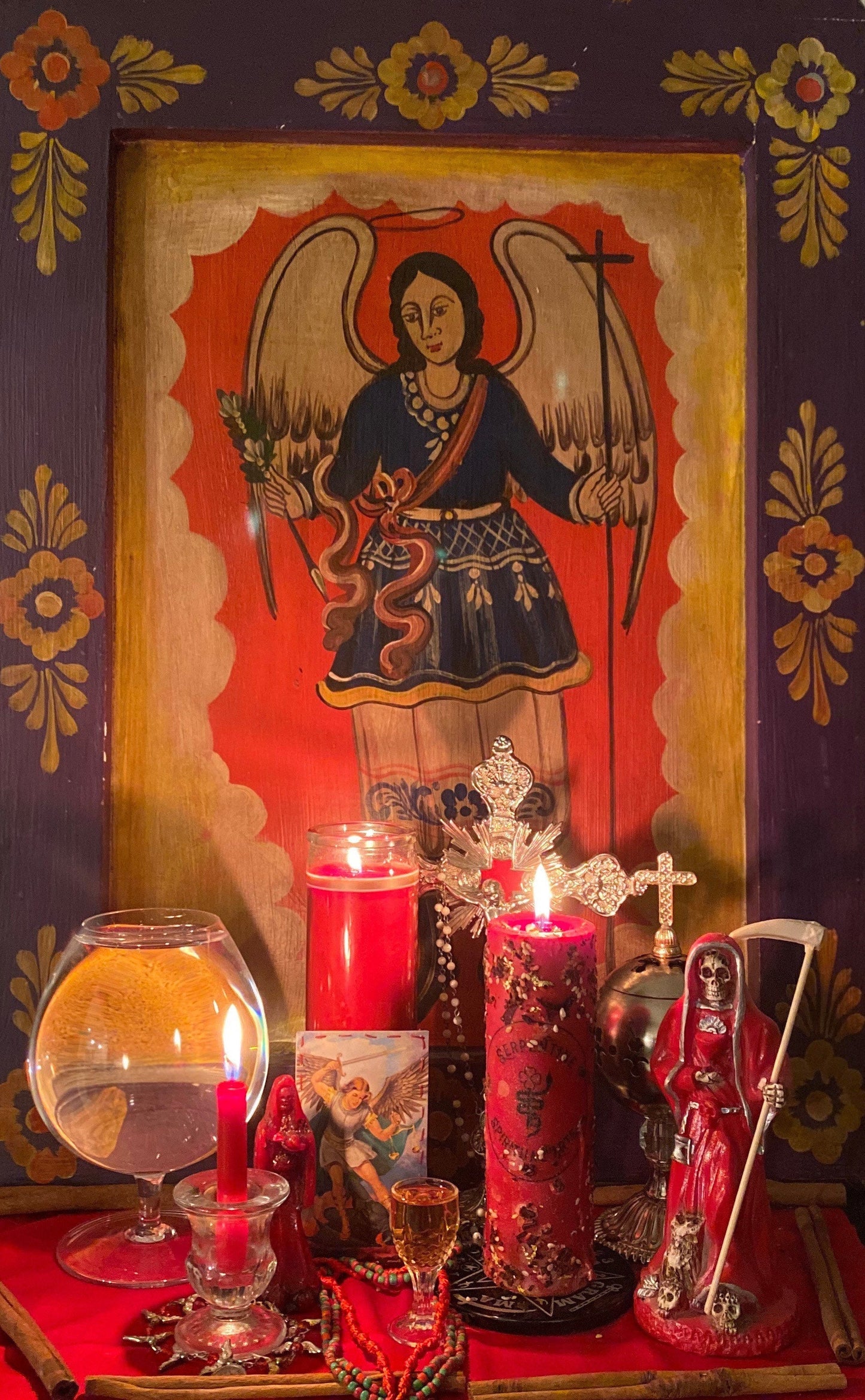 Saint Michael Amparo + Protection + Santa Muerte
