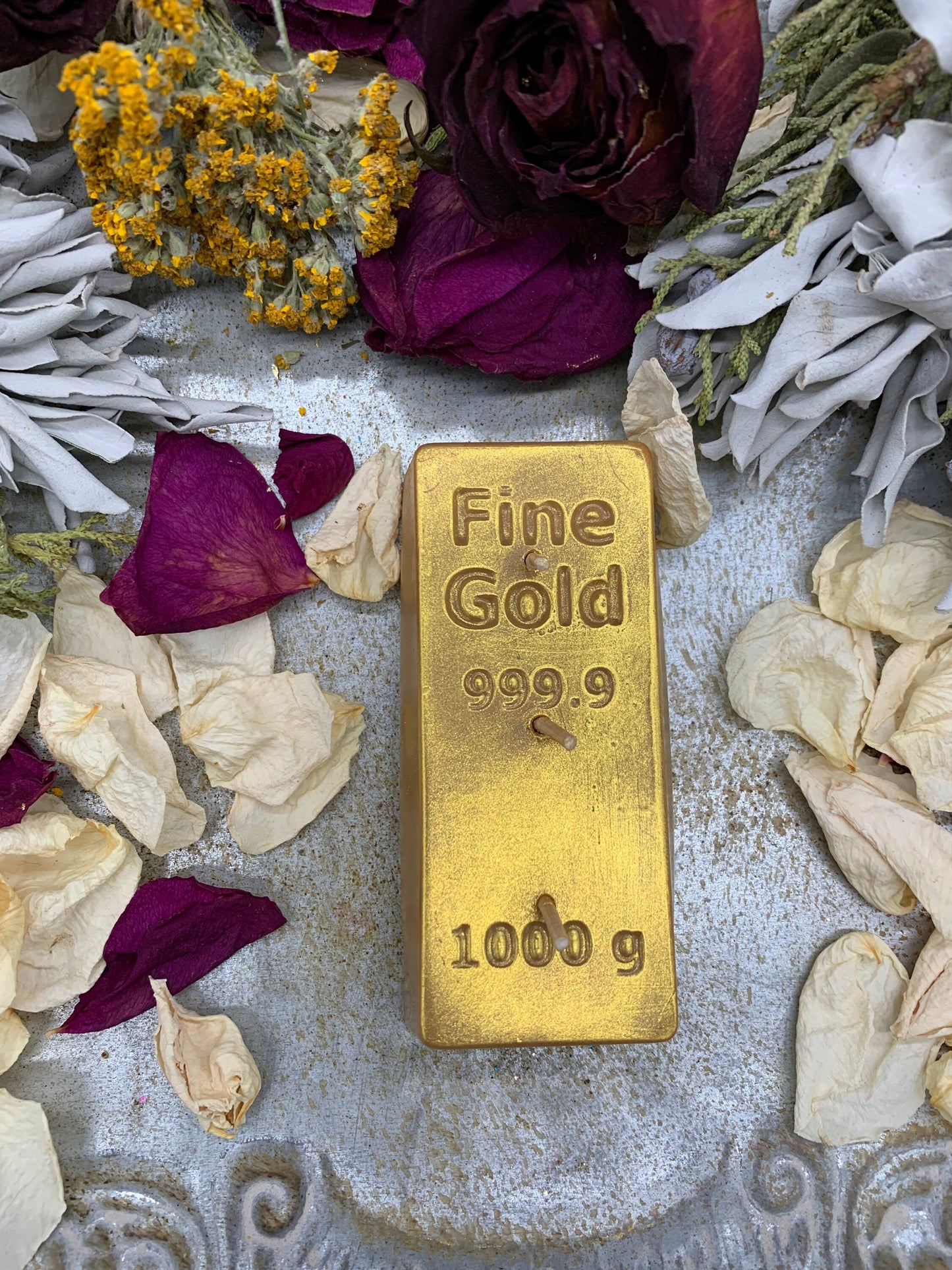 Gold Bar Candle + Money Drawing