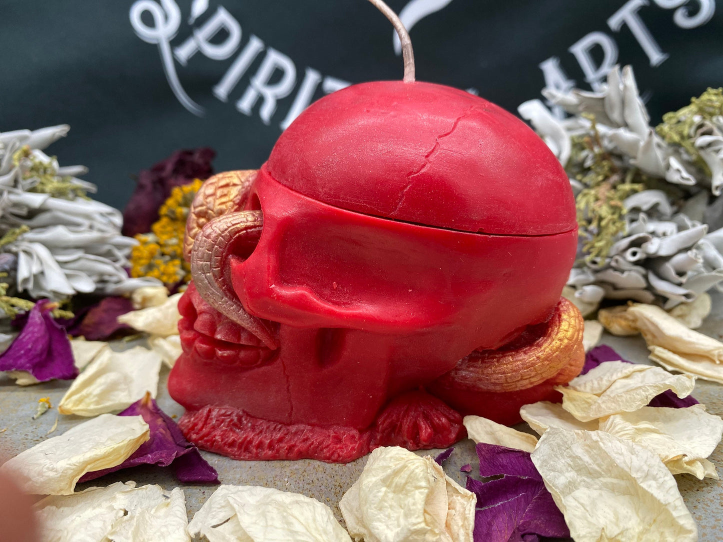 Loadable Snake Eyes Skull Candle