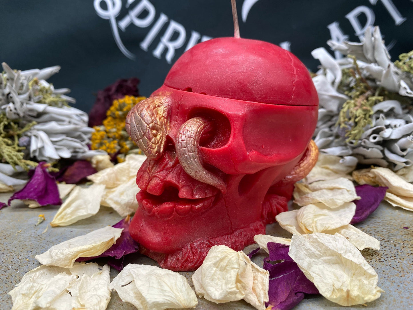 Loadable Snake Eyes Skull Candle