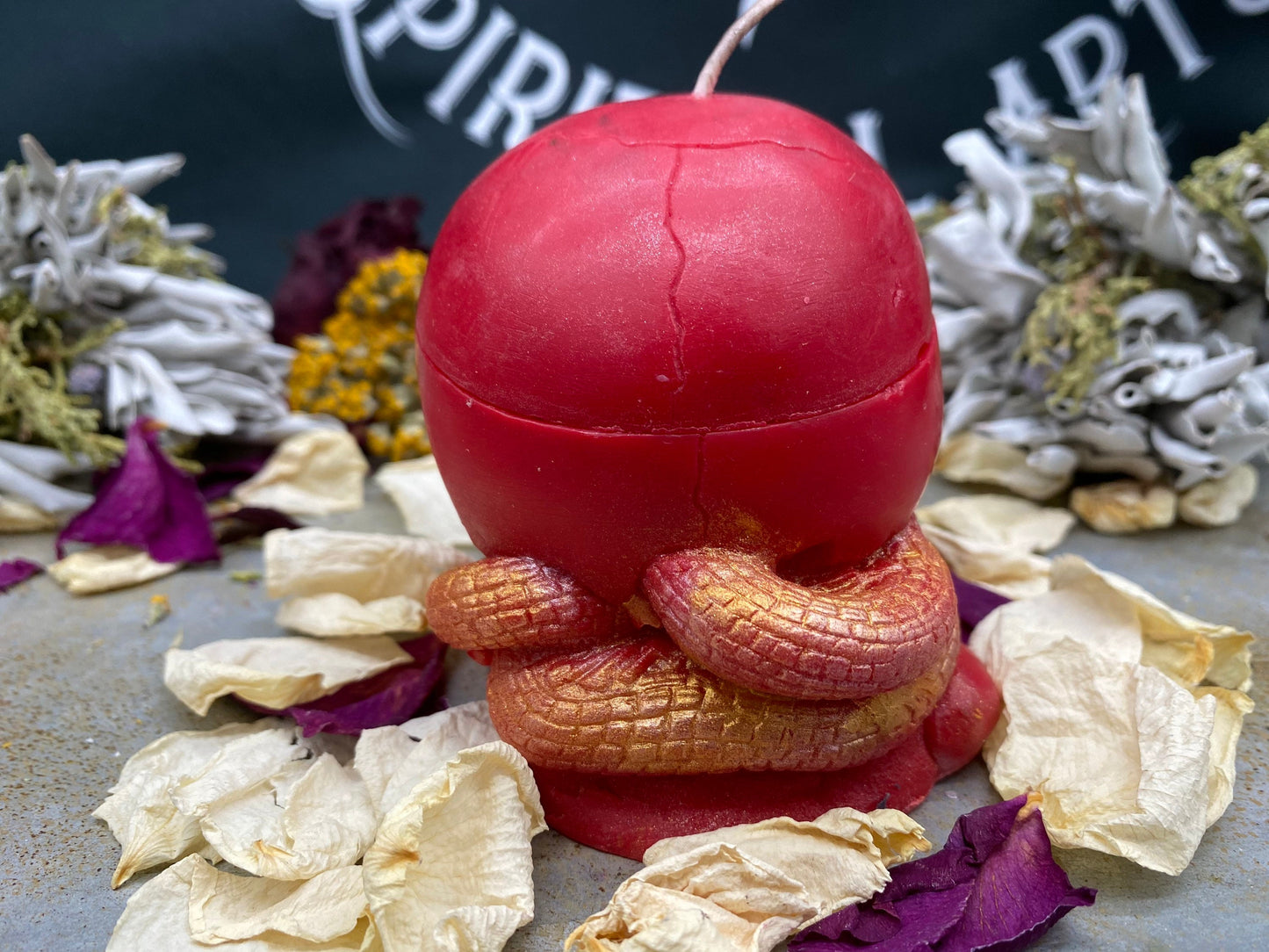 Loadable Snake Eyes Skull Candle