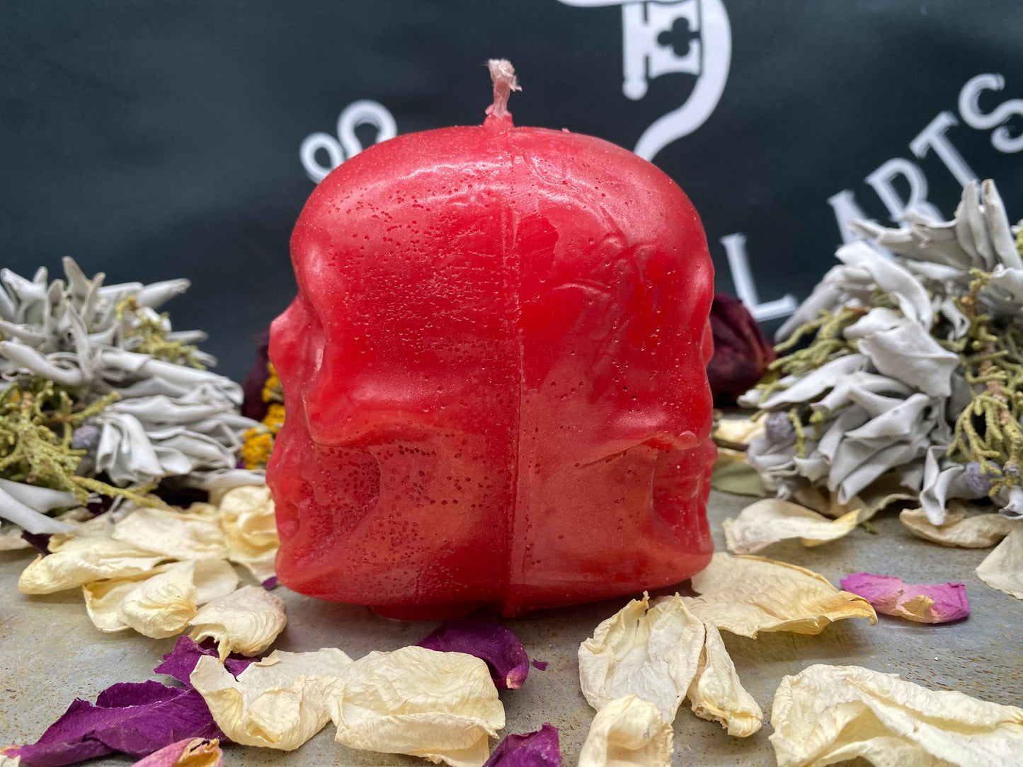 Two-Faced Skull Candle + Backstabber + Gossiper + Undecided + Of Two Minds