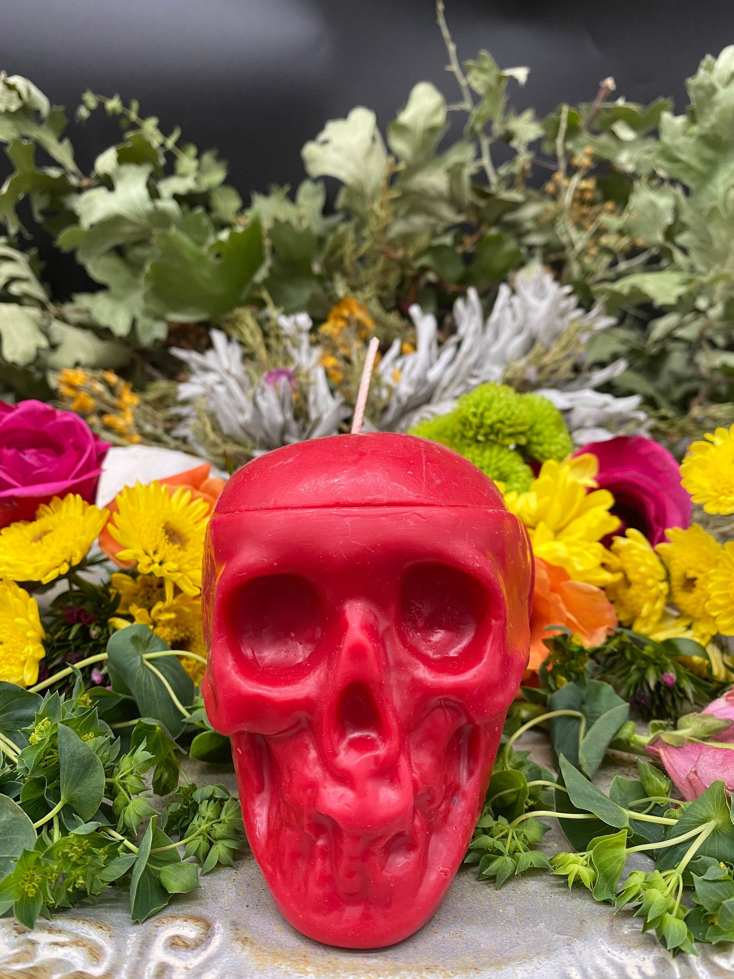 Loadable Skull Candle + Influence Thoughts + Hoodoo + Voodoo + Conjure