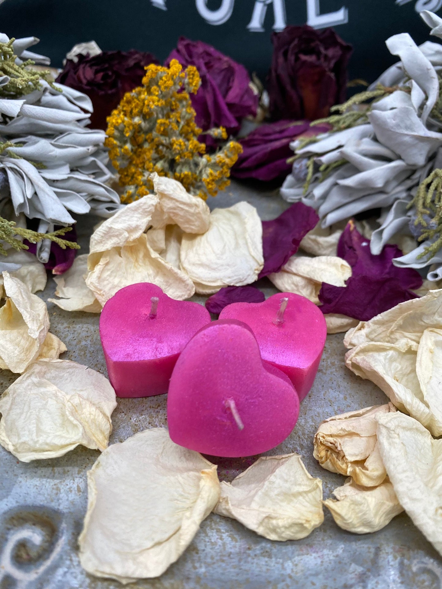 Heart Tealight Candles in Gift Box + Love + Passion