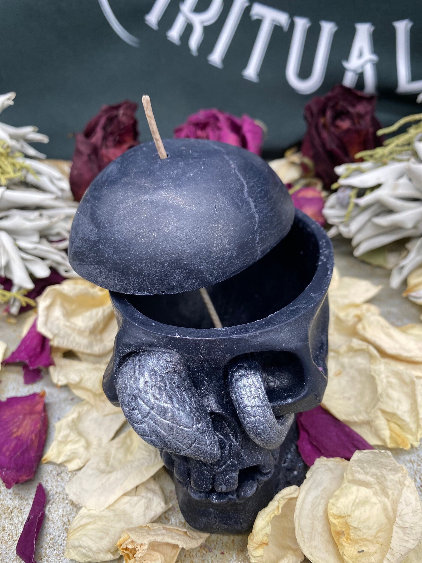 Loadable Snake Eyes Skull Candle + Overcome Enemies + Destroy Evil