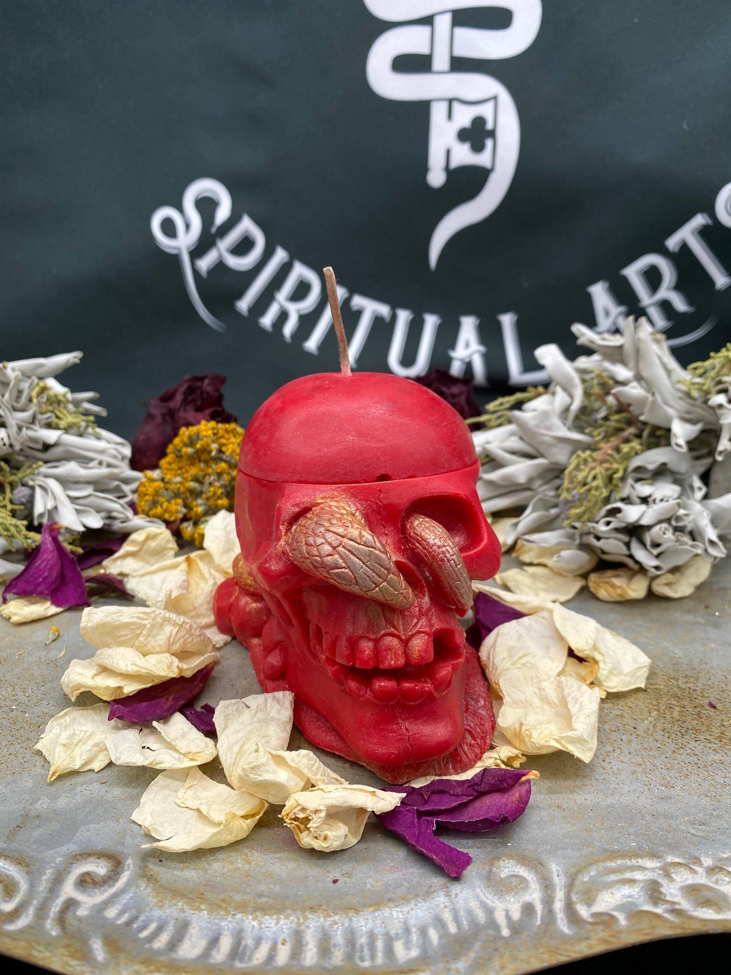 Loadable Snake Eyes Skull Candle + Overcome Enemies + Destroy Evil