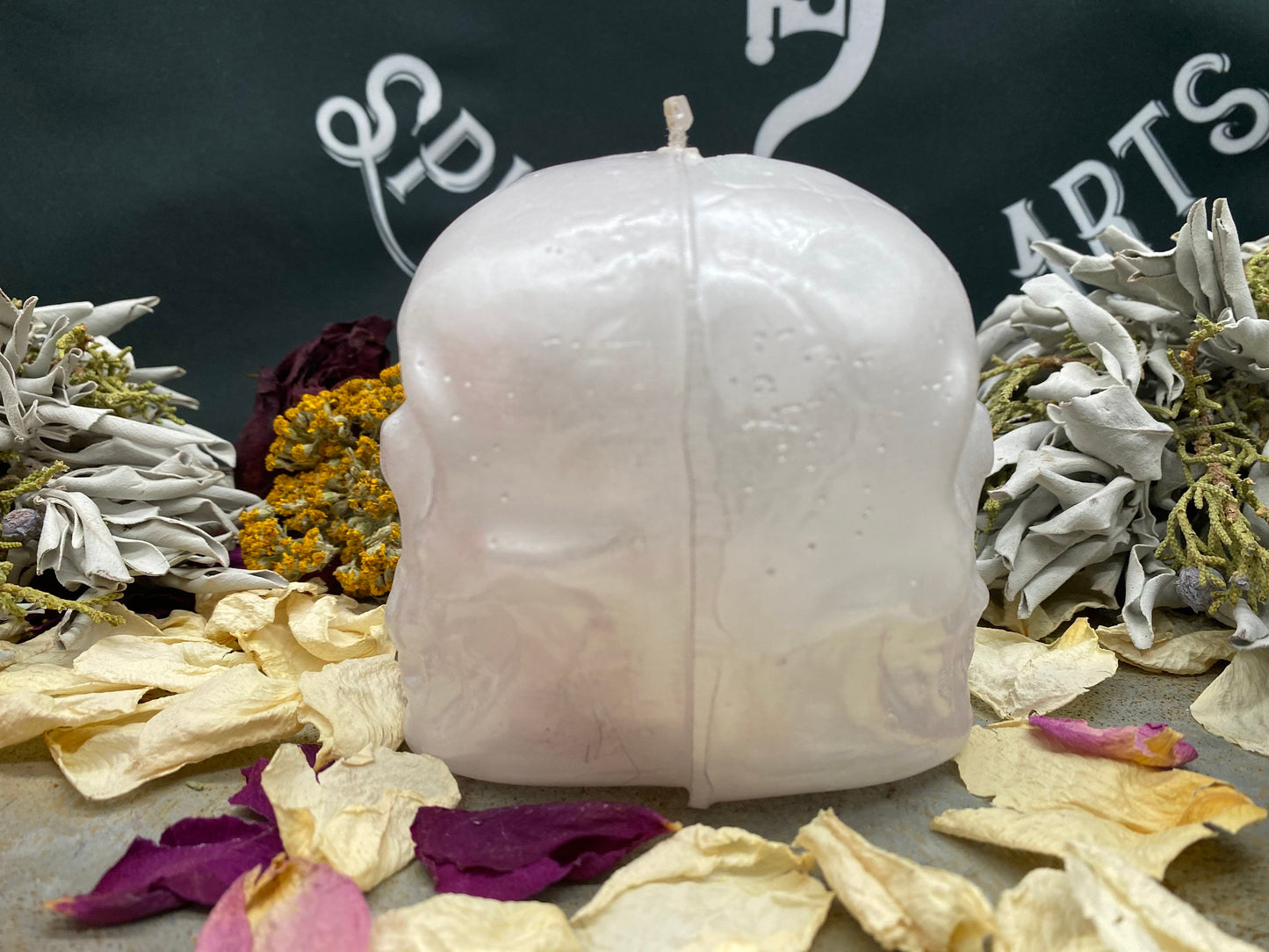 Two-Faced Skull Candle + Backstabber + Gossiper + Undecided + Of Two Minds