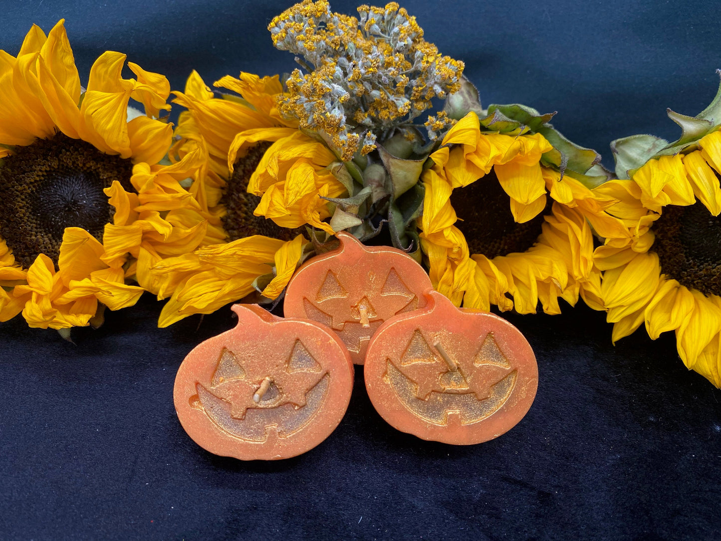 Jack O’Lantern Tealight Candles + Gift Box + Protection + Samhain + Halloween