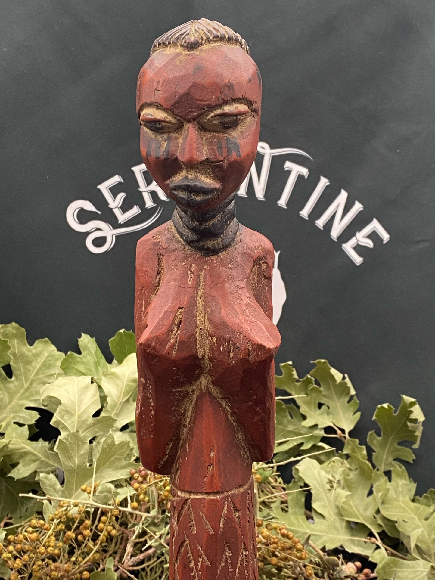 Beautiful Mami Wata Statue Traditionally Hand Carved by the Senufo of the Ivory Coast + 16”